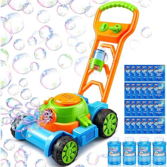 Bubble Lawn Mower Toddler Toys - Kids Toys Bubble Machine Summer Outdoor - Picture 1 of 7
